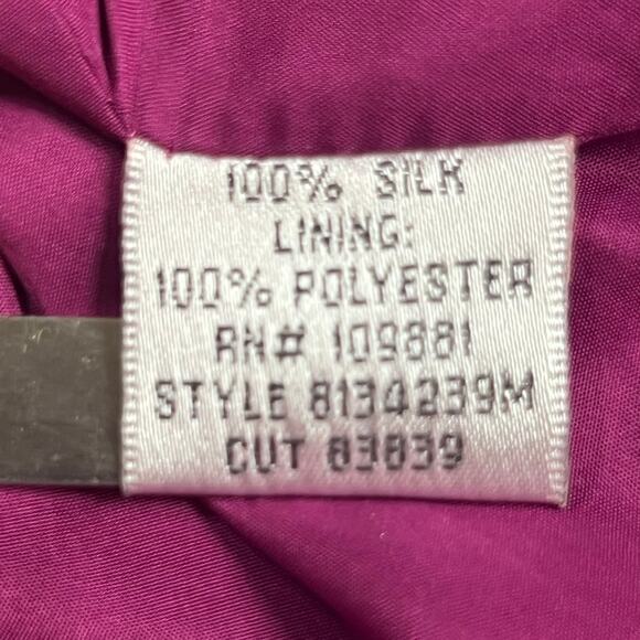 Donna Ricco New York Size 14 Magenta Pink Silk Sleeveless Shift Dress - Picture 8 of 9